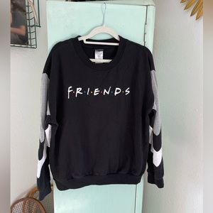 Friends Sweatshirt, Black, Size Medium